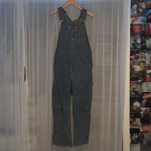 Dickies blue pinstripe overalls